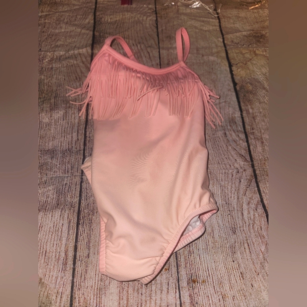 Carters pink fringe one piece